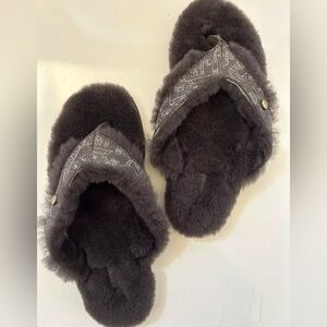 Australia Luxe Women’s Sz 6-6.5 Collective Touche Faux Fur Slide Slippers